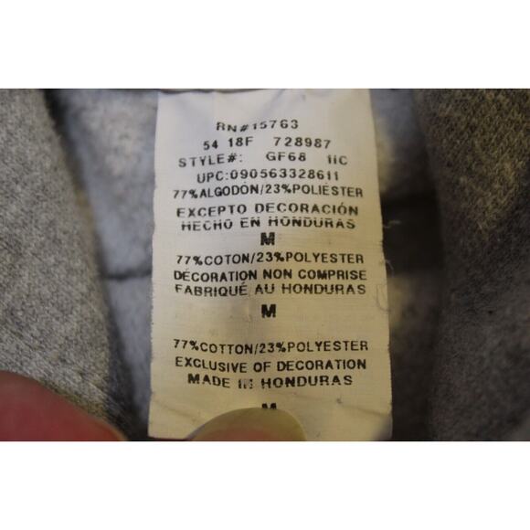 Champion Reverse Weave Men M Gray Hoodie Graphic Print Kangaroo Pocket Pullover - Picture 4 of 10